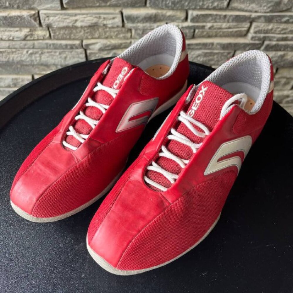Geox Respira Men's Sneakers – Size 39 – Red&Silver  Stylish and breathable Geox